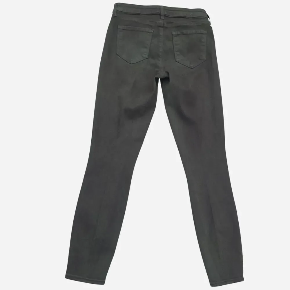L'AGENCE Margot High Rise Skinny Jeans Dark Graphite Gray 26